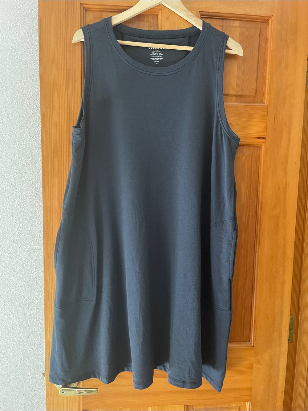 Wool& Sierra Tank Dress in Washed Navy 1X